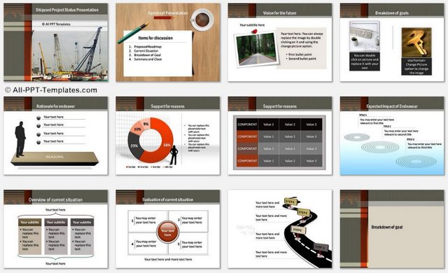 PowerPoint Shipyard Charts 1