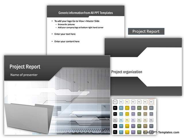 Project Report Themed PowerPoint Set