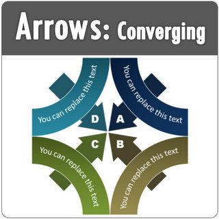 Converging PowerPoint Arrows
