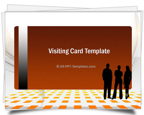 PowerPoint Gold Visiting Card Template