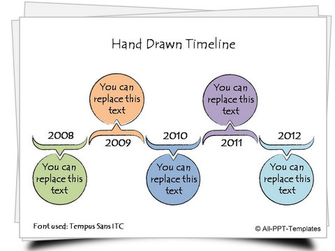 PowerPoint Hand Drawn Timeline Set